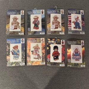 Cherished Teddy’s Around The World - 8 Cross Stitch Kits-NEW